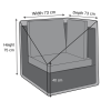 Outdoor Corner Module Cover - 73 cm X 73 cm X 75 cm