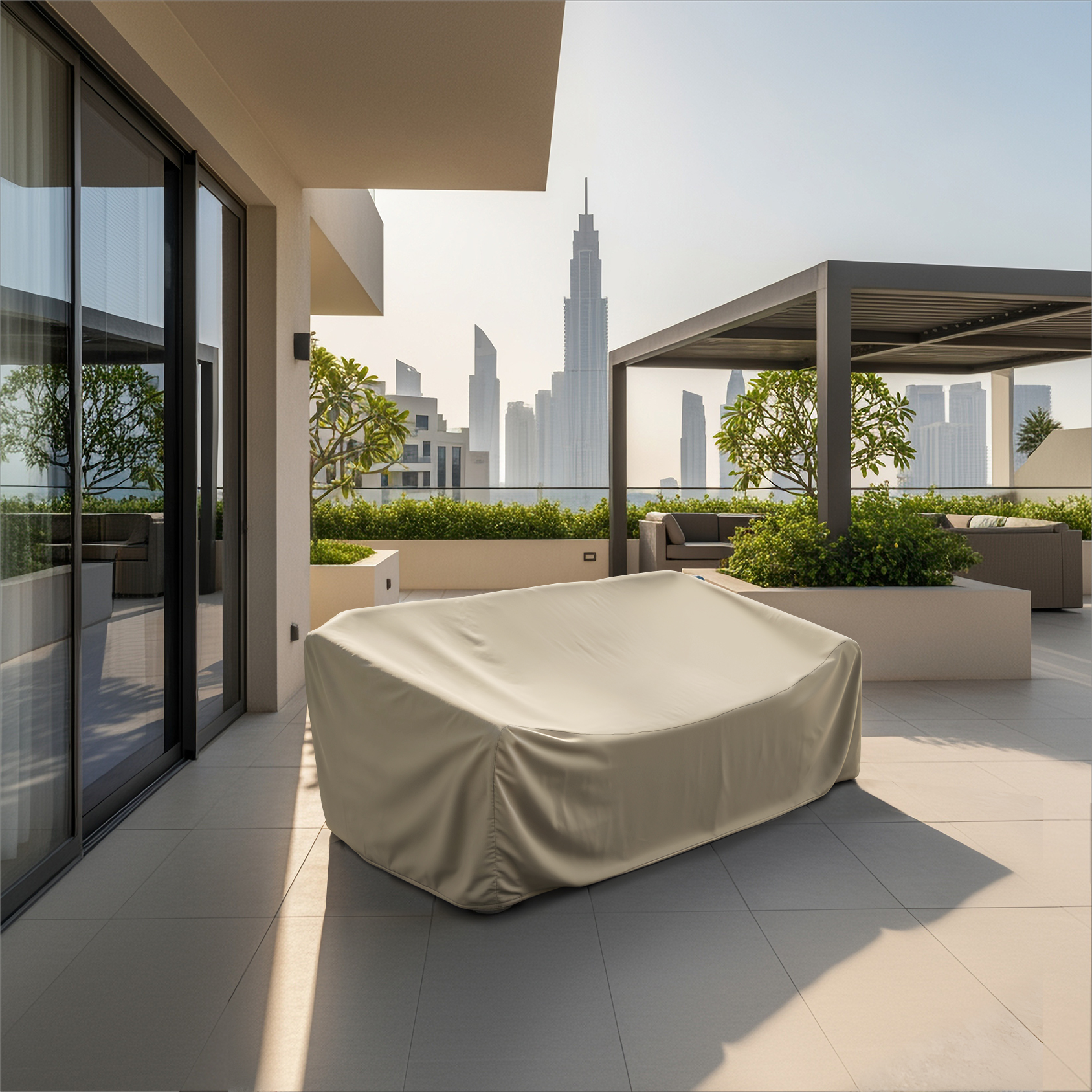 Beige Outdoor Sofa Cover
