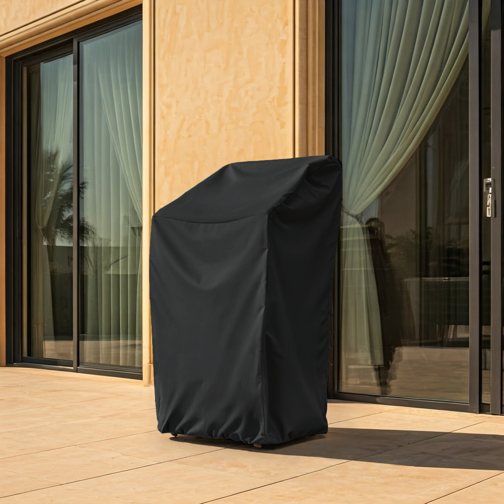 Black Stacking Chairs Cover