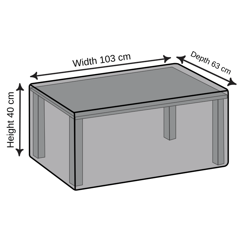Rectangular Coffee Table Cover - 103cm X 63cm X 40cm