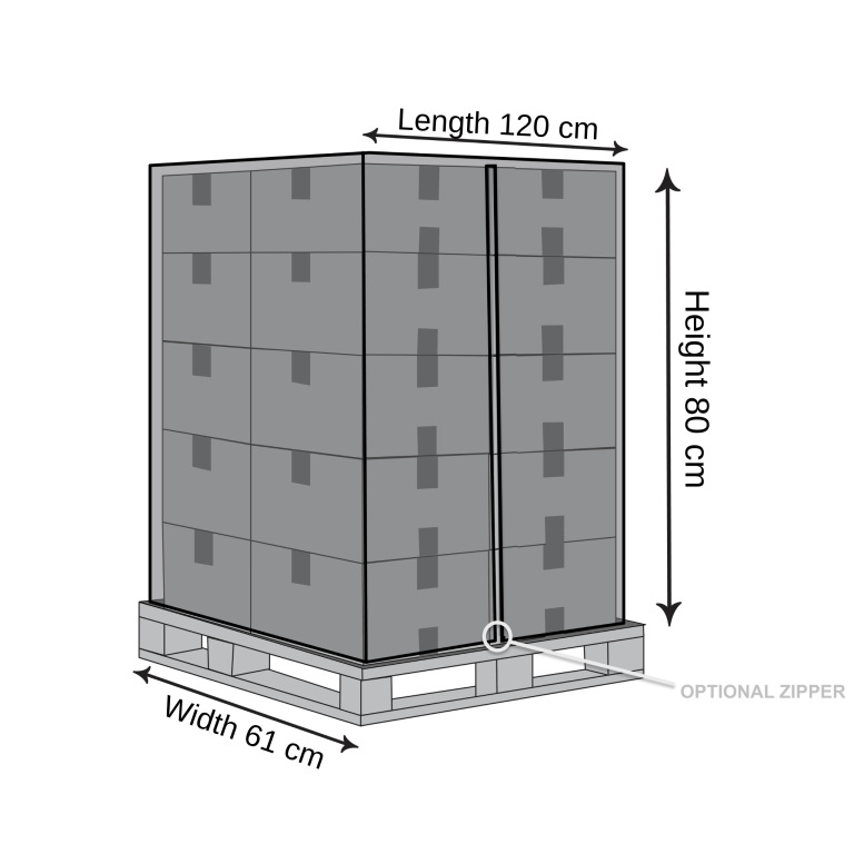Pallet Cover - 120cm X 61cm X 80cm