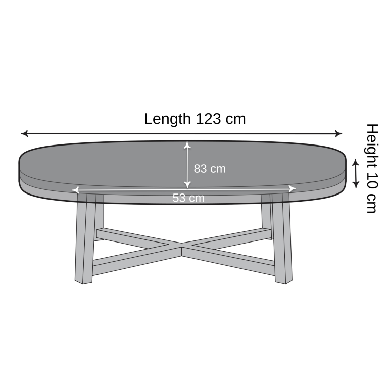 Outdoor Oval Dining Tabletop Cover