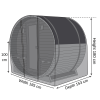 Barrel Sauna Cover - 185cm X 153cm X 180cm