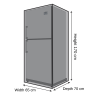 Outdoor Fridge Cover - 65cm X 70cm X 170cm