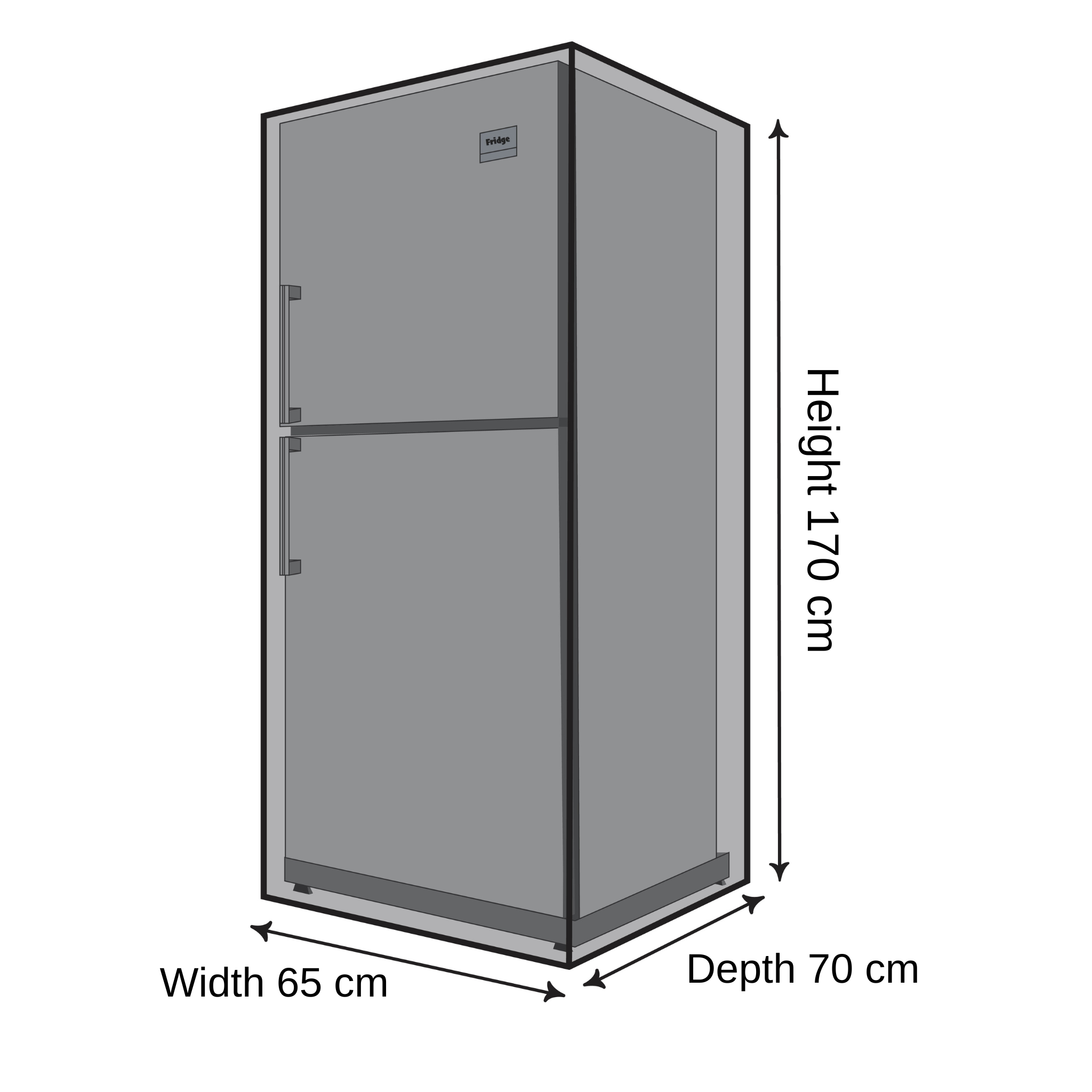 Outdoor Fridge Cover - 65cm X 70cm X 170cm