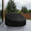 Black Round Outdoor Daybed Cover