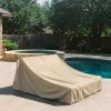 Beige Double Sun Lounger Cover – Angled Back