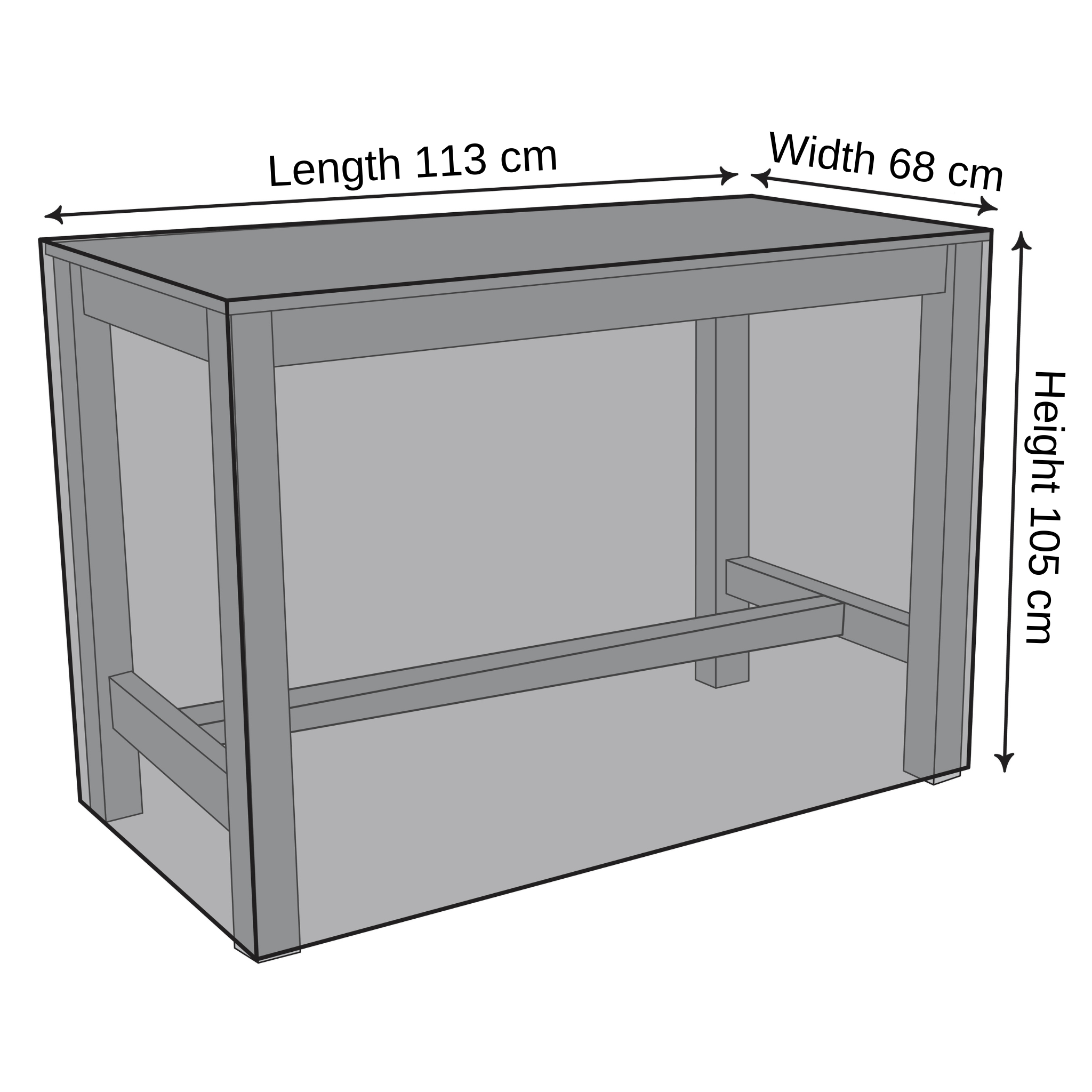 Rectangular Bar Table Cover - 113cm X 68cm X 105cm
