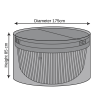 Round Outdoor Hot Tub Cover - 175 cm x 85 cm