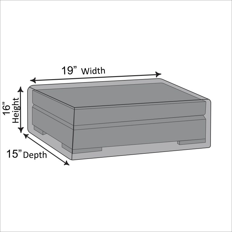 Rectangular Outdoor Ottoman Cover