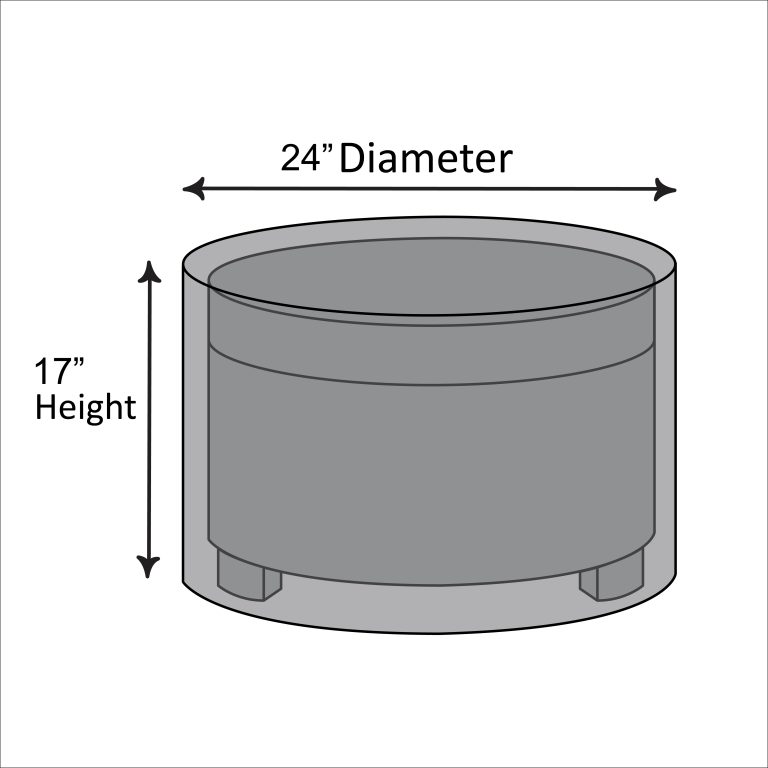 Round Outdoor Ottoman Cover