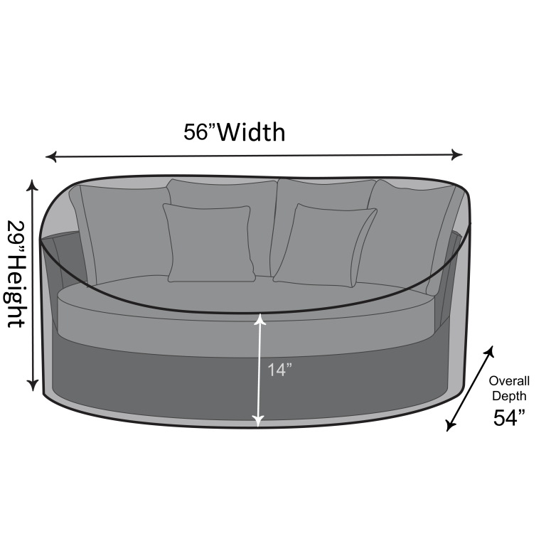 Luxury Oval Daybed Cover