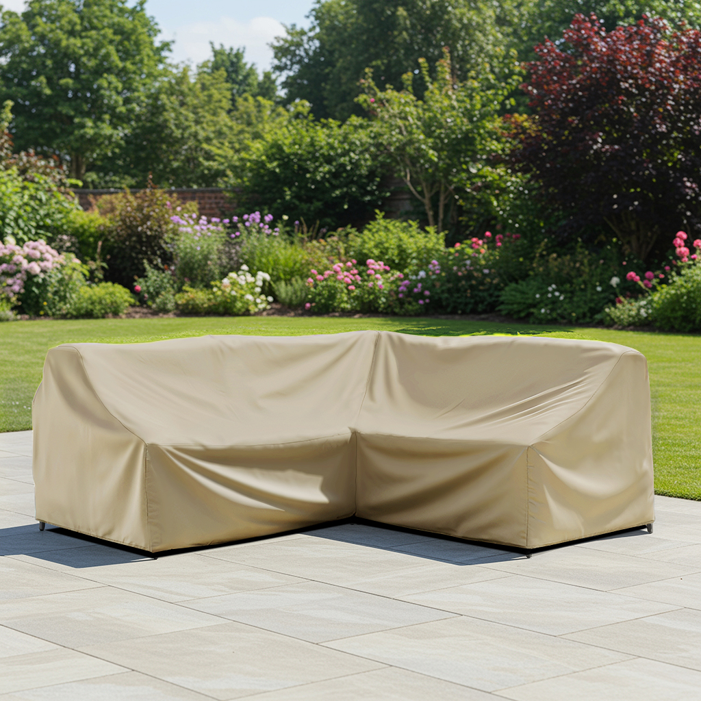 Beige Left-Hand Corner Sofa Cover
