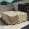 Beige Square Outdoor Dining Set Cover