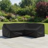 Black Left-Hand Corner Sofa Cover