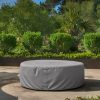 Grey Round Fire Pit Cover