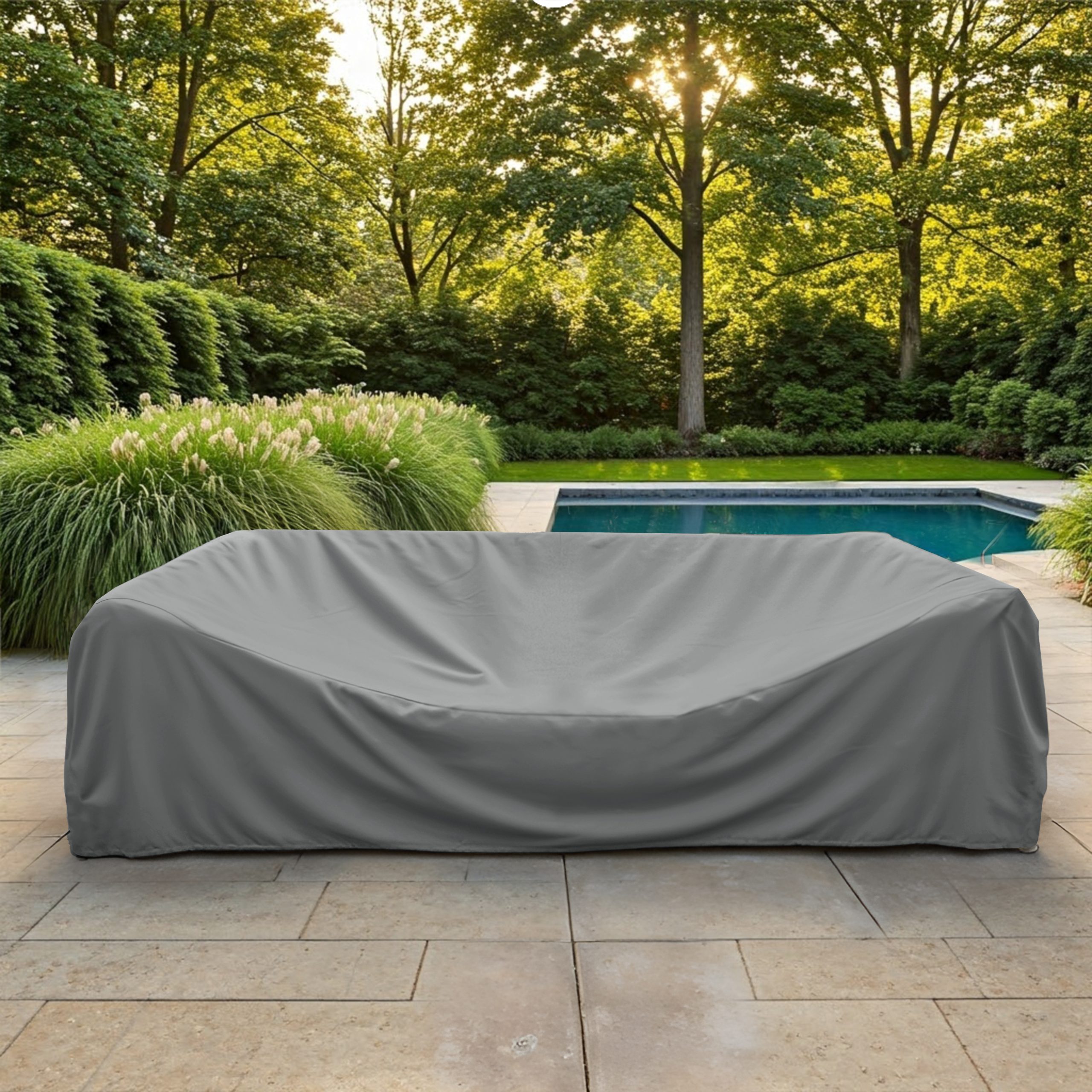 Grey Outdoor Sofa Set Cover