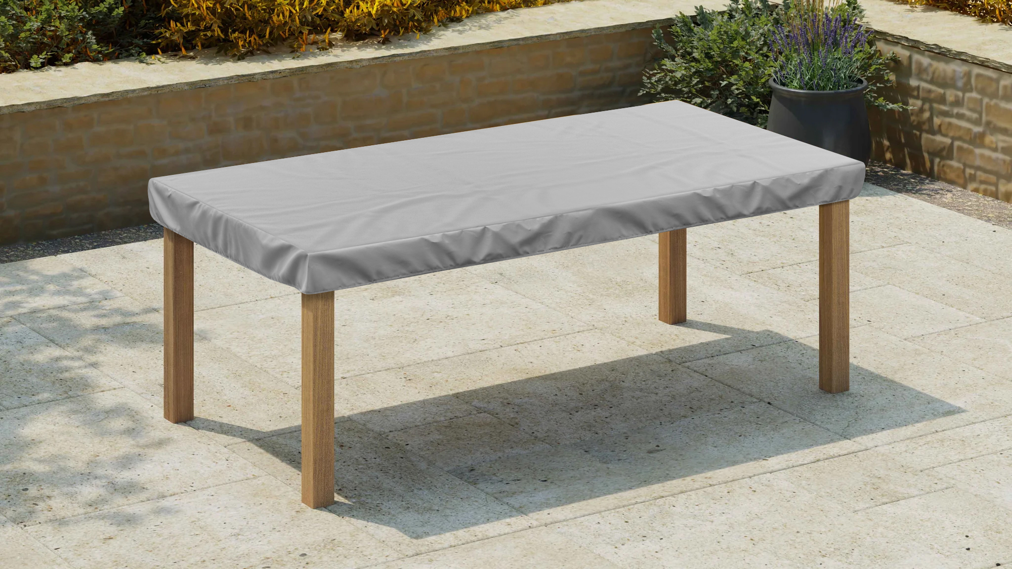 Grey Rectangular Dining Table top Cover