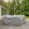 Large Grey Round Patio Dining Cover