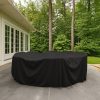 Large Black Round Patio Dining Cover