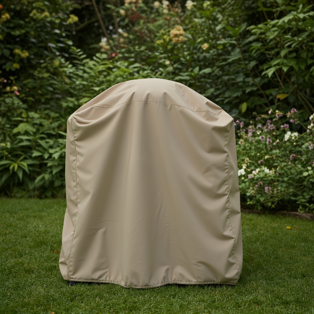Beige Gas BBQ Trolley Cover