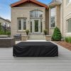 Black Rectangular Ottoman Cover