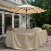 Beige Rectangular Dining Cover with Zip