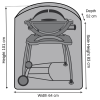 Gas BBQ Trolley Cover - 64cm X 52cm X 101cm