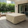 Beige Square Hot Tub Cover