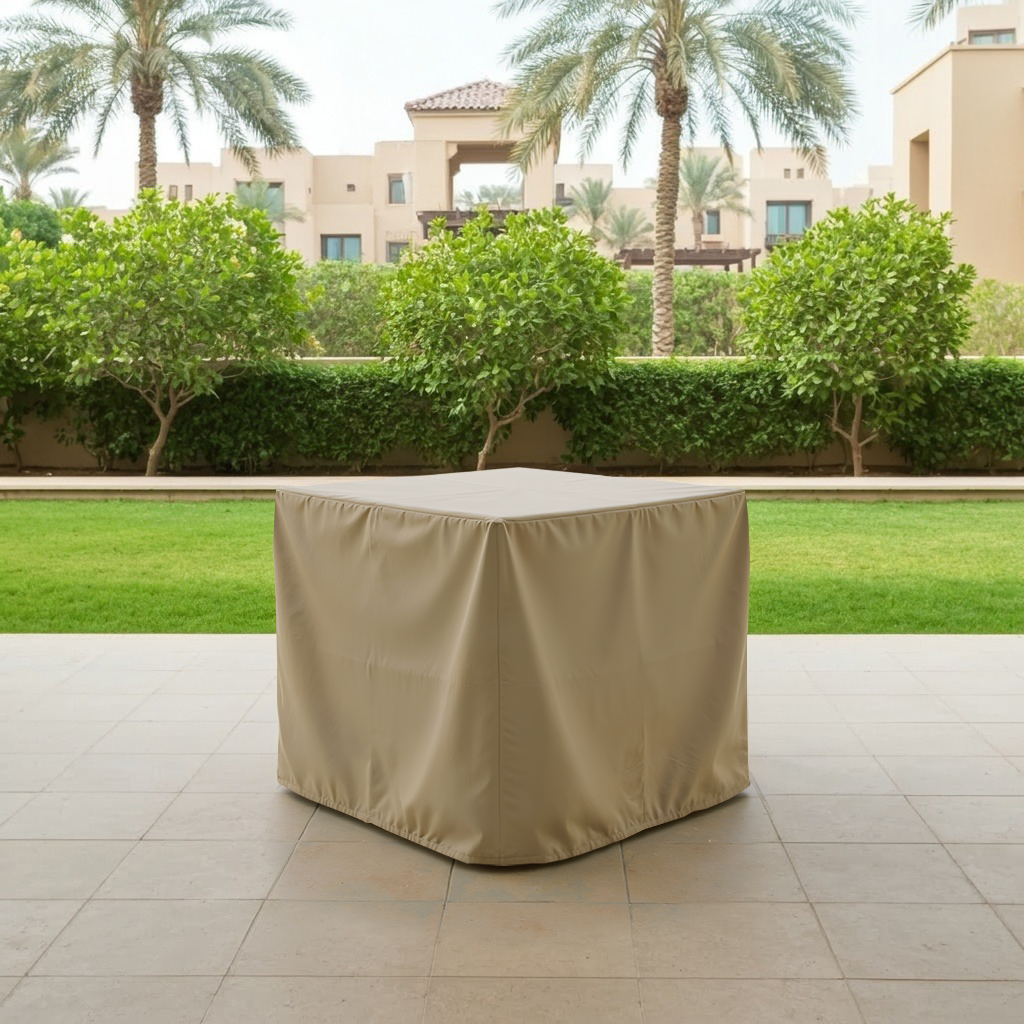Beige Square Dining Table Cover