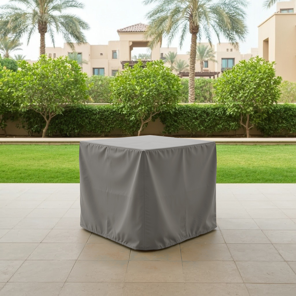 Grey Square Dining Table Cover