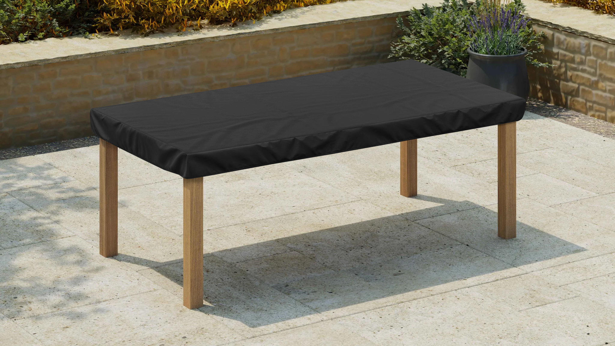 Black Rectangular Dining Table top Cover