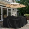 Black Rectangular Dining Cover with Zip