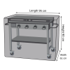 Flat Top BBQ Cover - 95cm X 61cm X 90cm