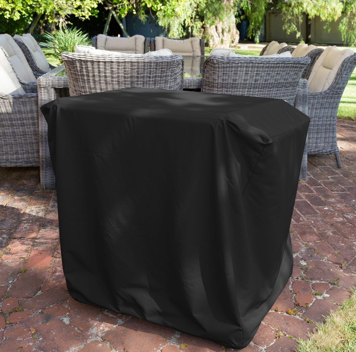 Black Flat Top BBQ Cover