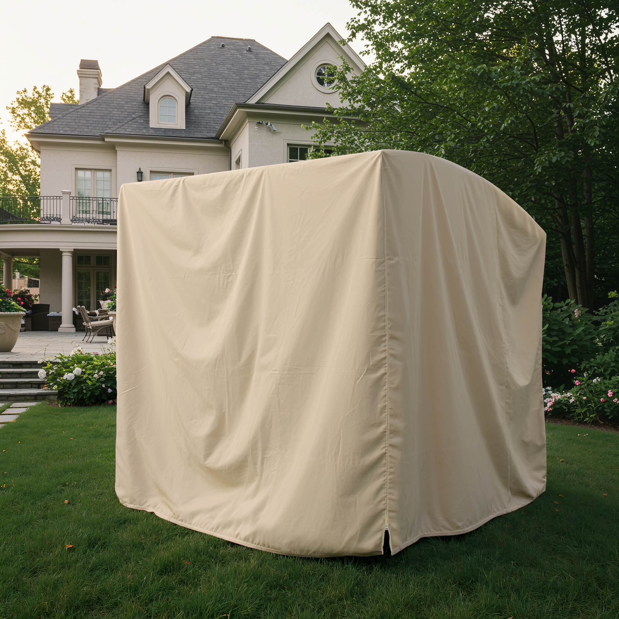 Beige Outdoor Swing Chair Cover