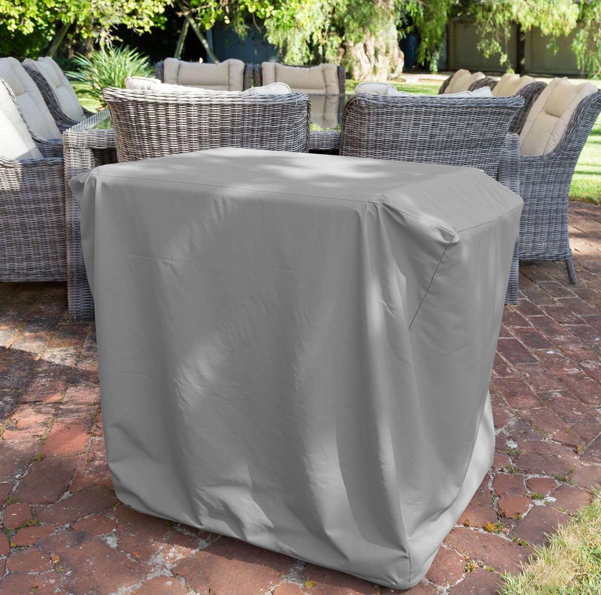 Grey Flat Top BBQ Cover