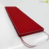 Rubellite Red Bench Cushion Cover - Jubilee Silver Piping