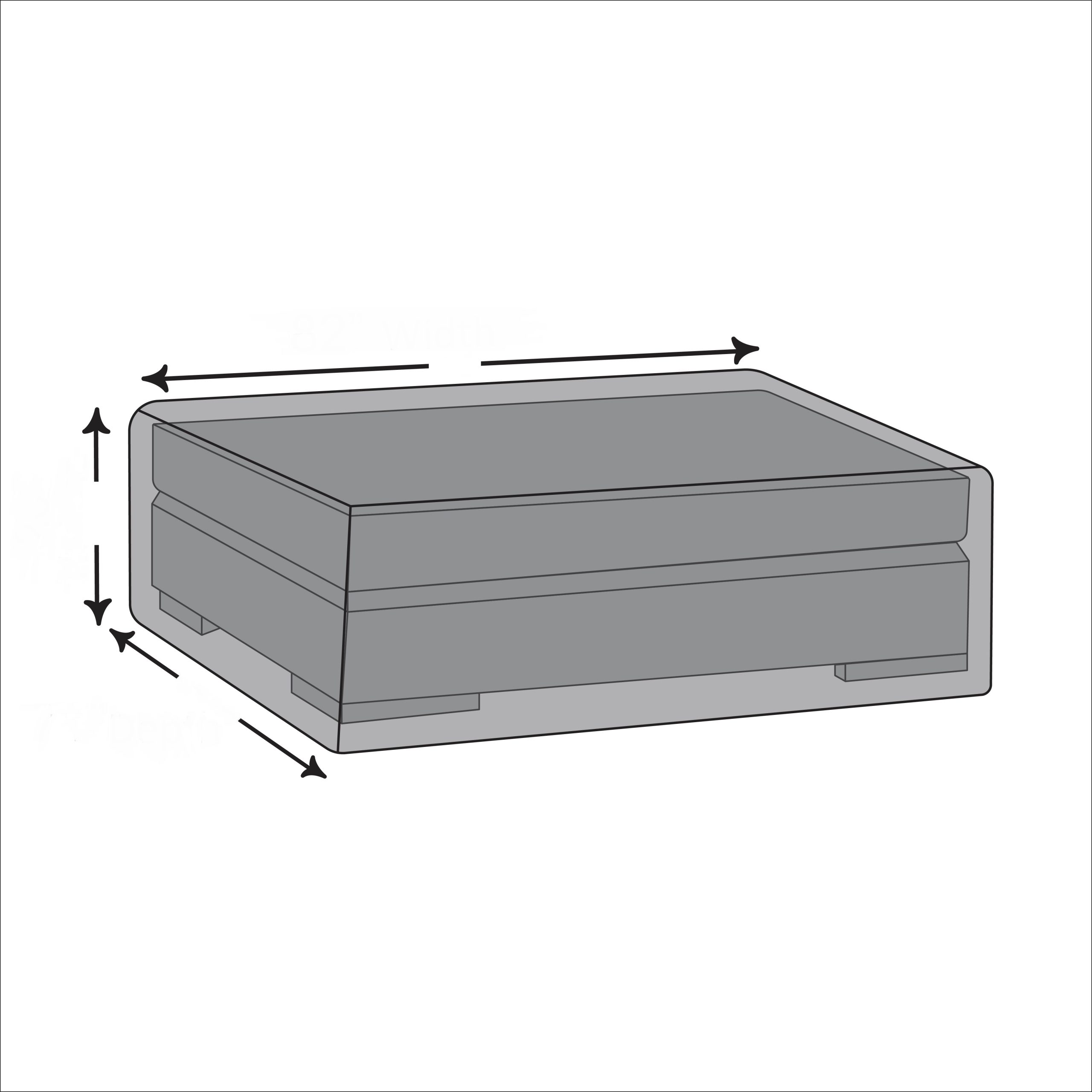 Custom Rectangular Ottoman Cover