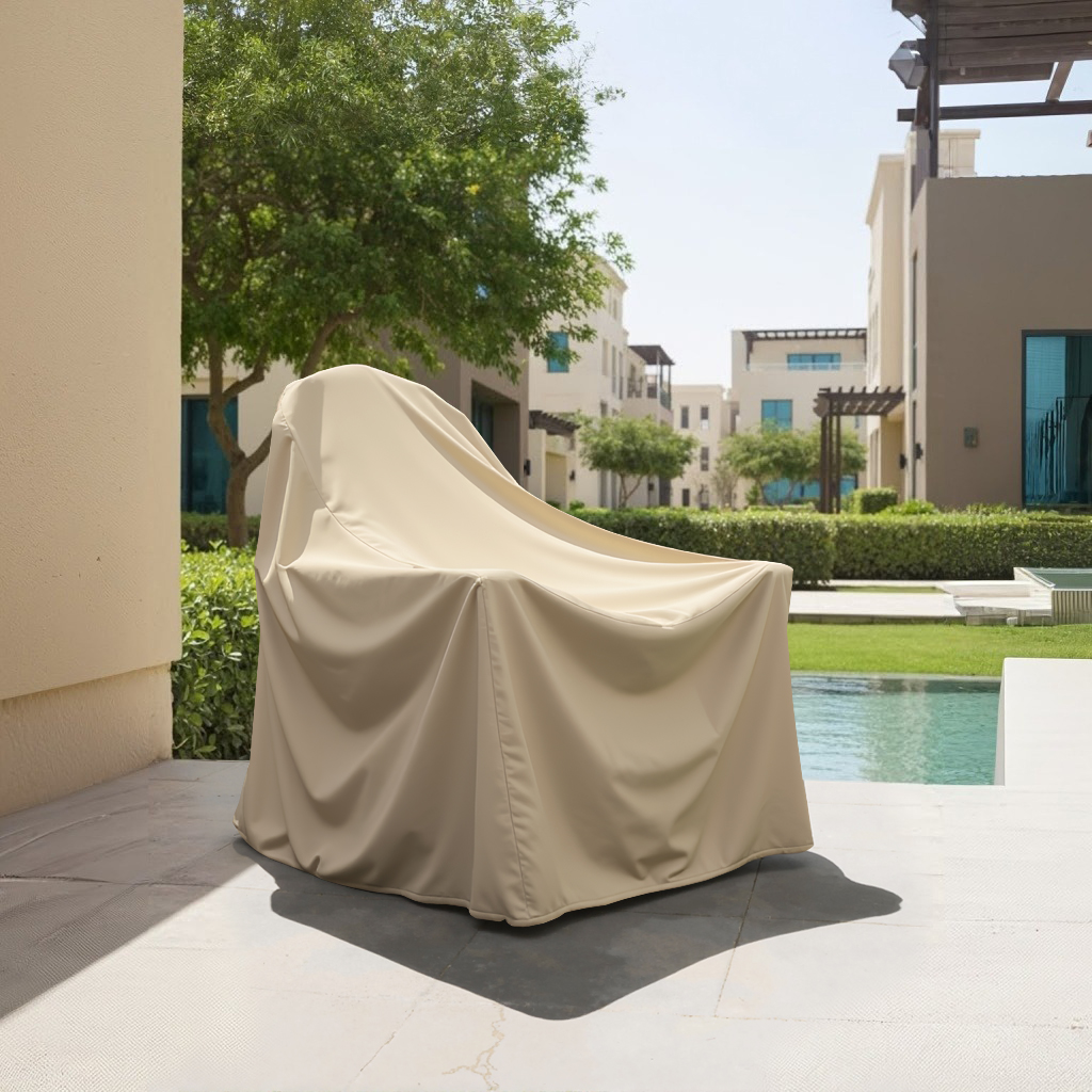 Beige Adirondack Chair Sun Cover