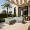 Grey Equal-Side L-shape Outdoor Lounge Cover