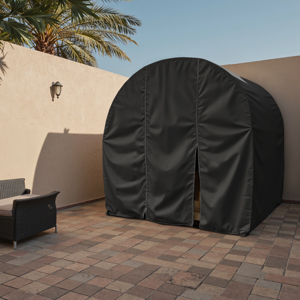 Black Barrel Sauna Protective Cover
