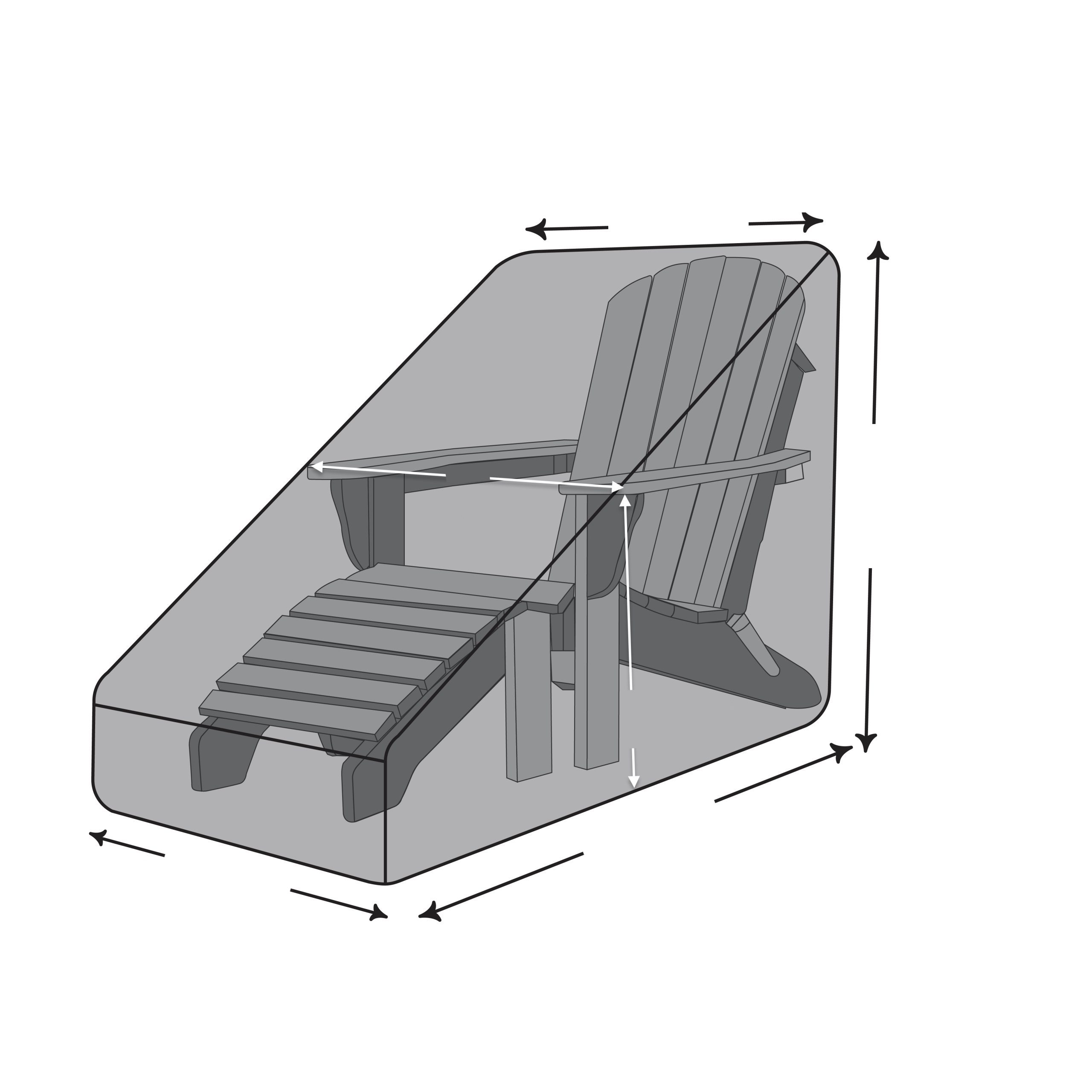 Custom Adirondack Chair and Footrest Cover