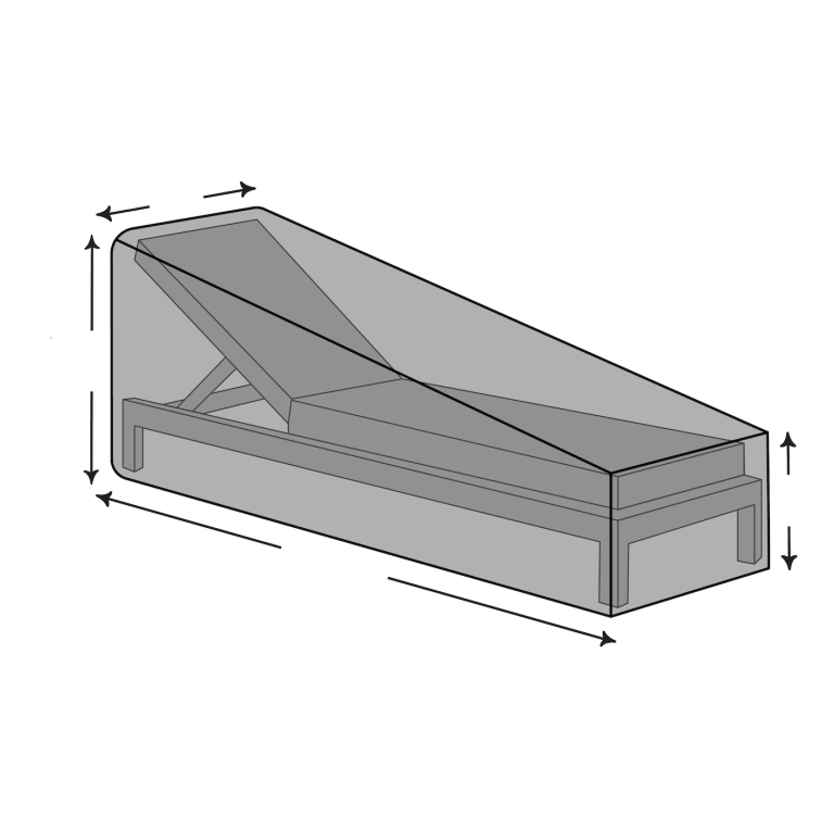 Custom Raised-Back Sun Lounger Cover