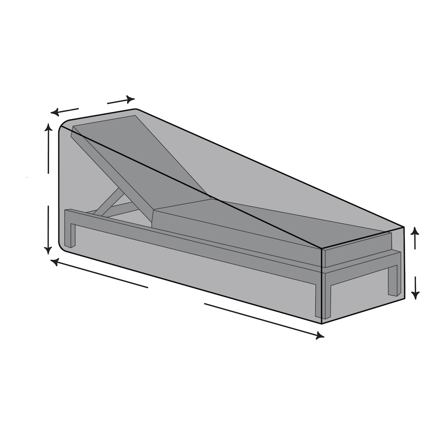 Custom Raised-Back Sun Lounger Cover