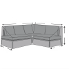 Custom Equal-Side L-shape Outdoor Lounge Cover