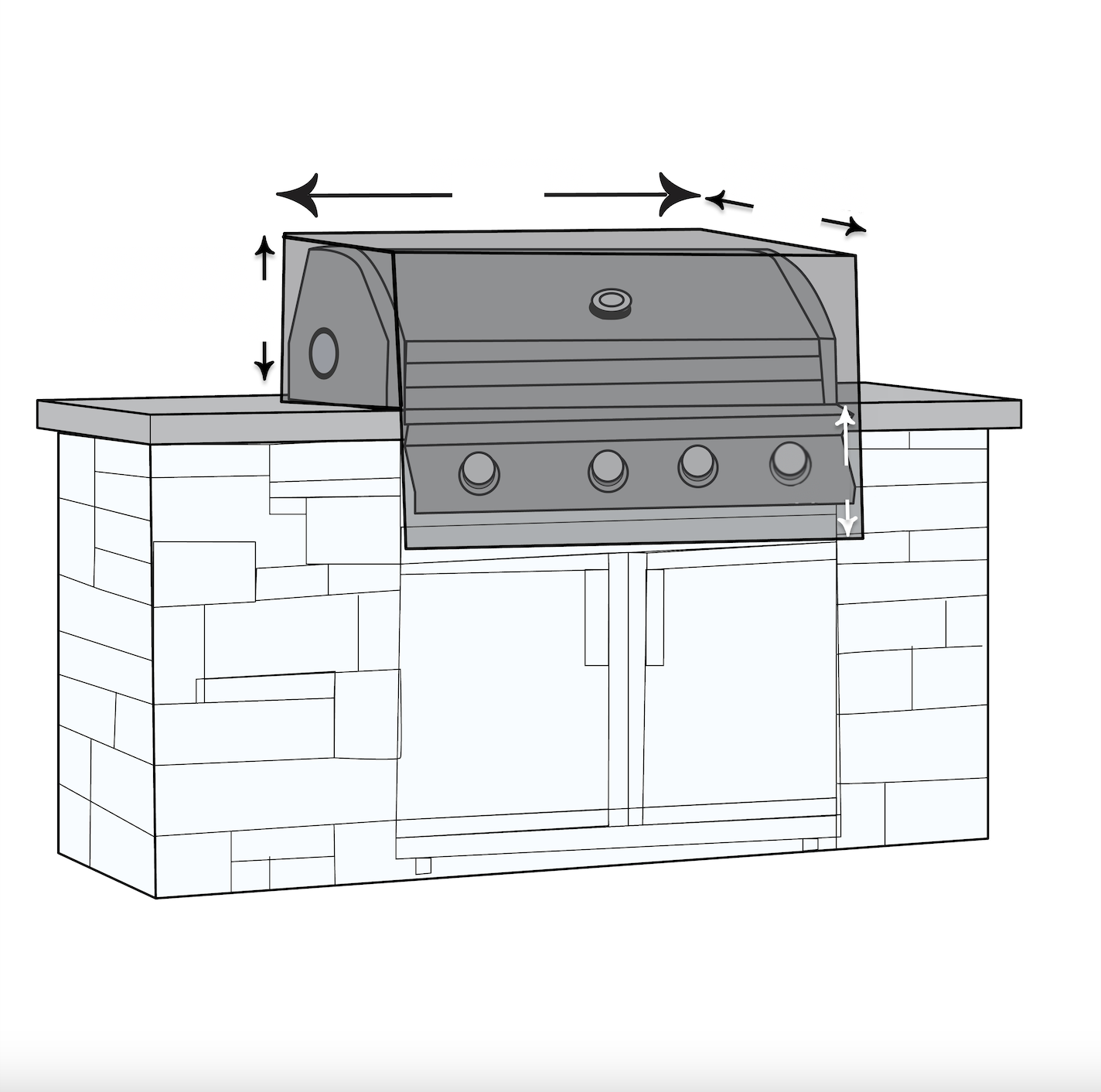 Custom Built-In Grill Cover