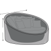 Custom Round Outdoor Daybed Cover