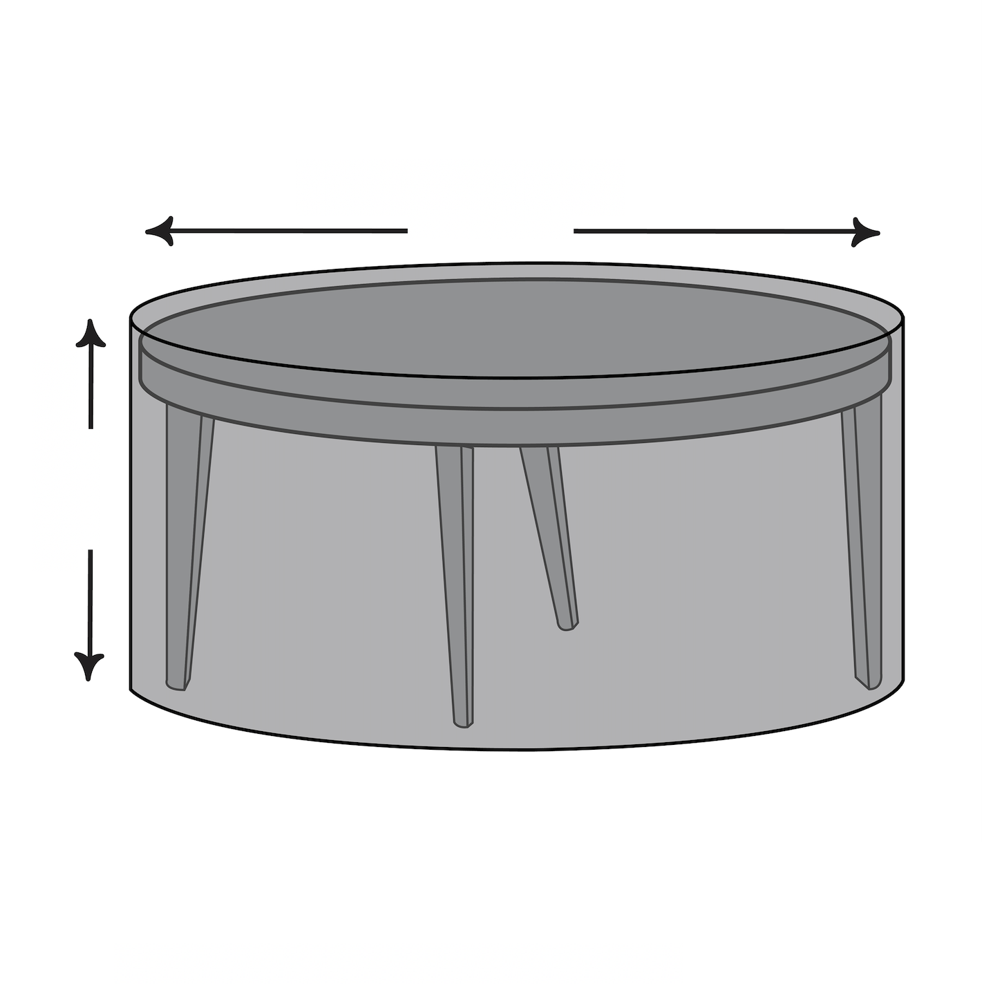 Custom Round Outdoor Dining Table Cover
