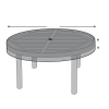 Custom Round Outdoor Table Top Cover